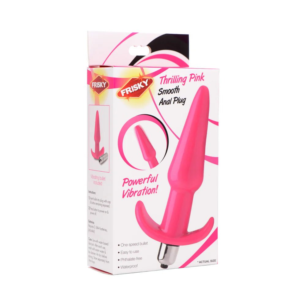 Frisky Thrilling Pink Smooth Anal Plug - TruLuv Novelties