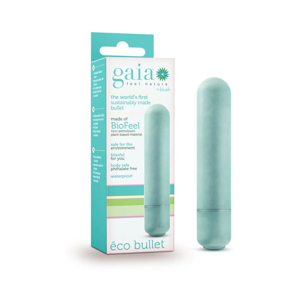 Gaia Eco Bullet Single - Speed Vibrator Aqua - TruLuv Novelties