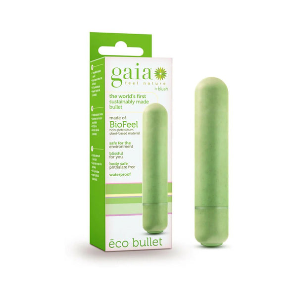 Gaia Eco Bullet Single - Speed Vibrator Green - TruLuv Novelties