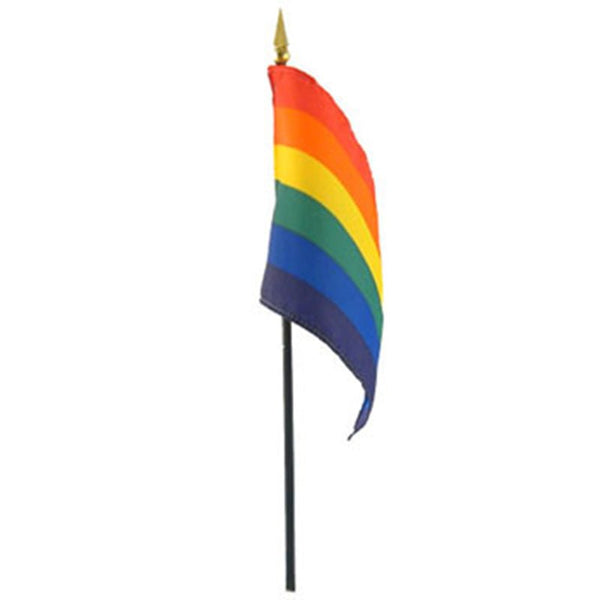 Gaysentials Rainbow Stick Flag 4in x 6in - TruLuv Novelties