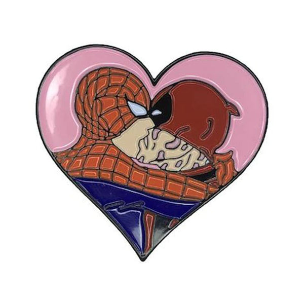 Geeky & Kinky Webhead Hearts Merc Enamel Pin - TruLuv Novelties