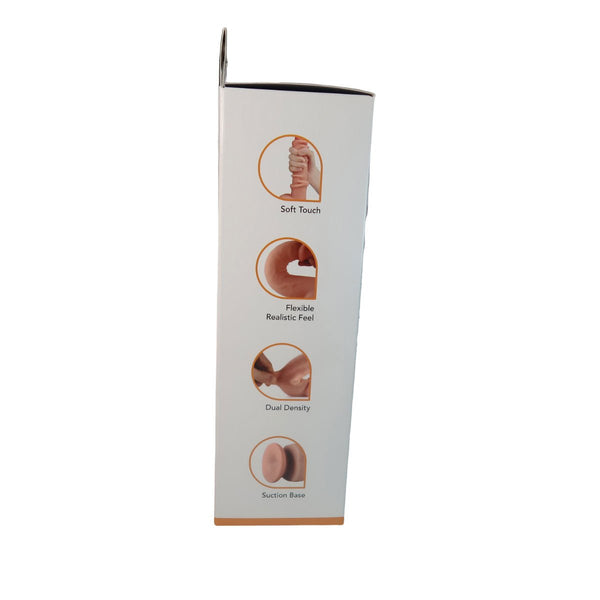 Get Lucky 7.5 Inch Real Skin Dildo - Dark Brown - TruLuv Novelties