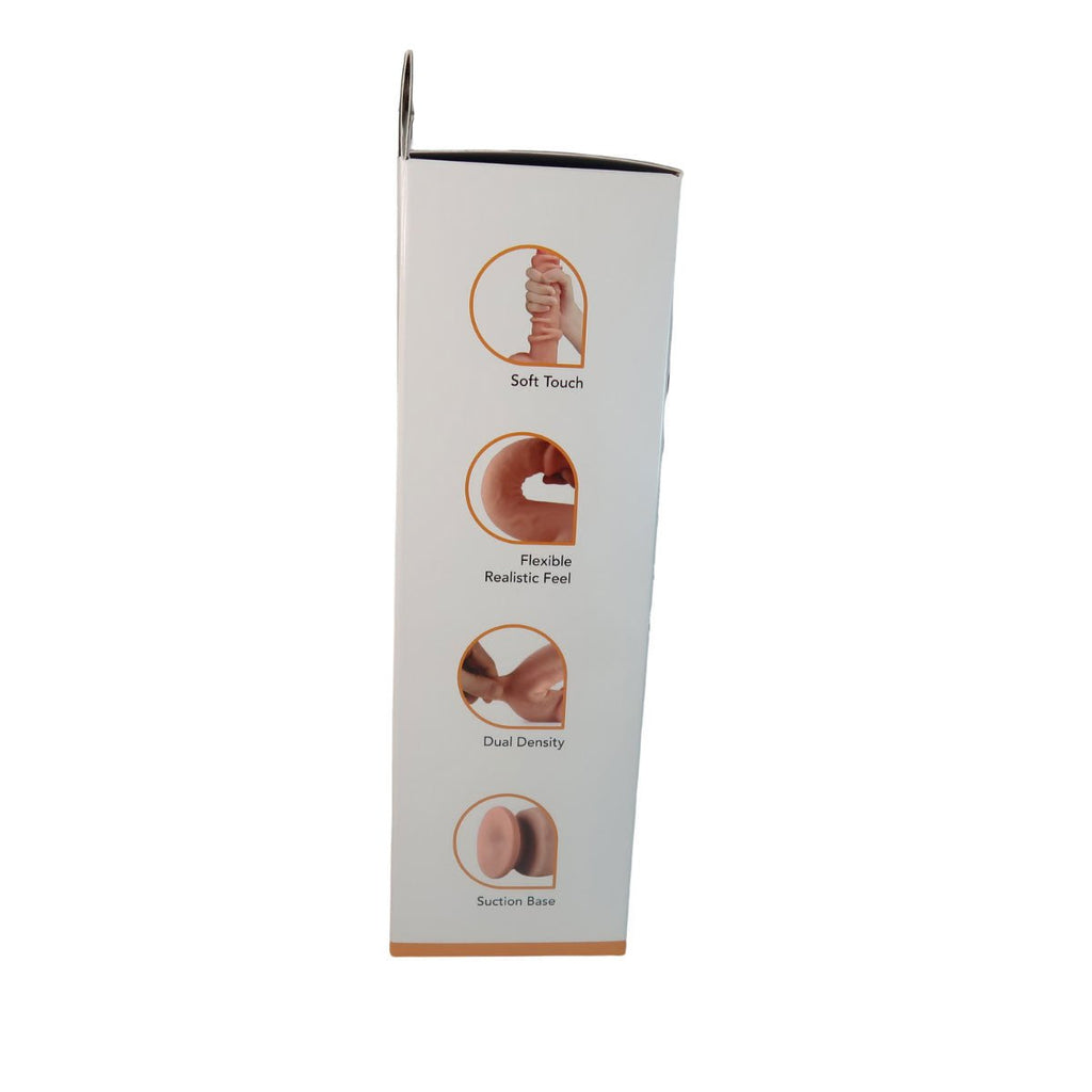 Get Lucky 7.5 Inch Real Skin Dildo - Dark Brown - TruLuv Novelties