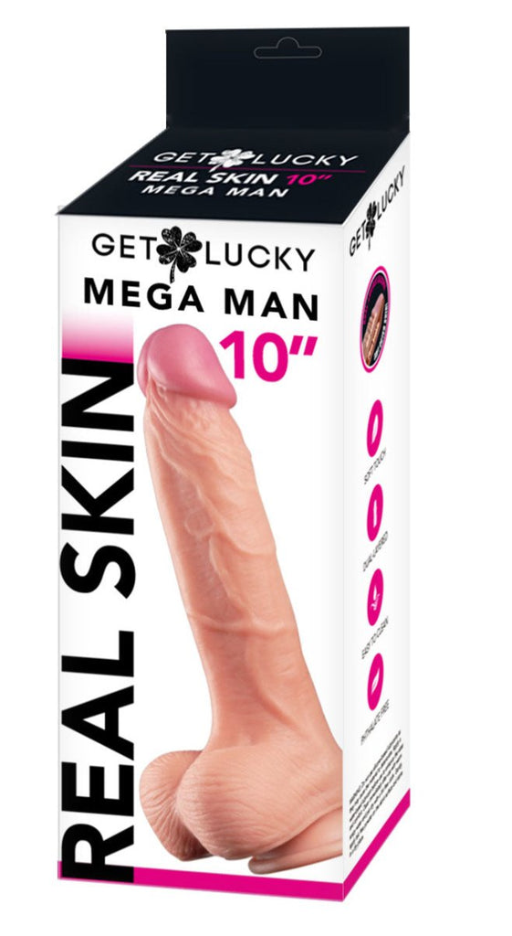 Get Lucky Inch Mega Man Dildo - TruLuv Novelties