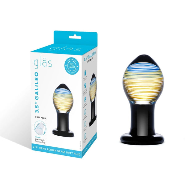 Glas 3.5 in. Galileo Glass Butt Plug - TruLuv Novelties