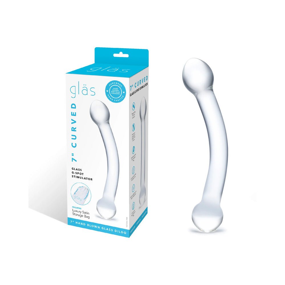 Glas 7 in. Curved Glass G Spot Stimulator - TruLuv Novelties