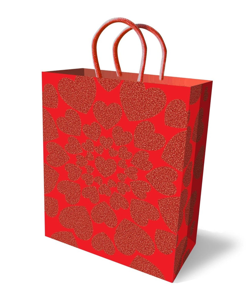 Glitter Heart Gift Bag - Red - TruLuv Novelties