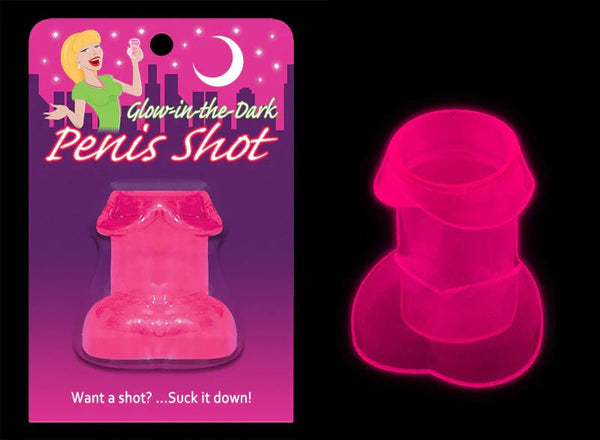 Glow - in - the - Dark Penis Shot Pink - TruLuv Novelties