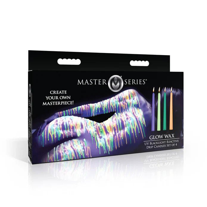 Glow Wax Uv Blacklight Reactive Drip Candles Set of 4 - TruLuv Novelties