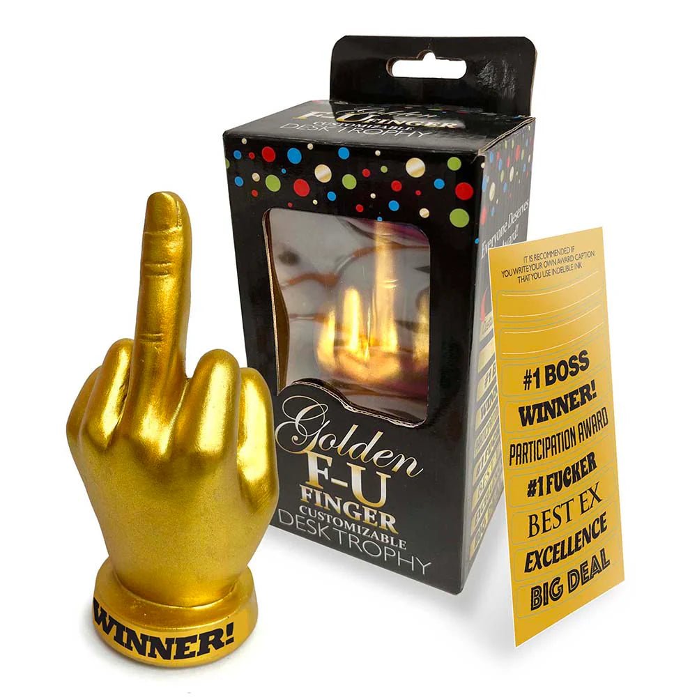 Golden F - U Finger Trophy - TruLuv Novelties