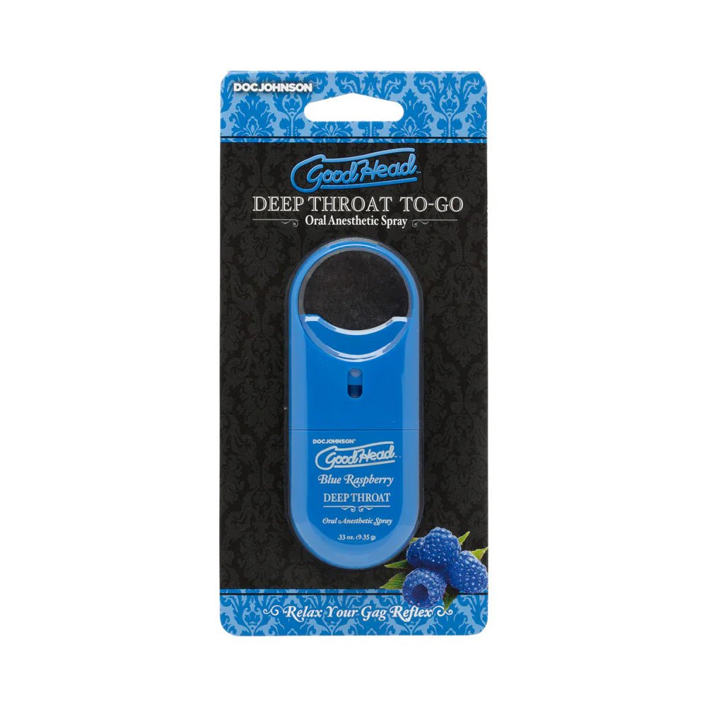 GoodHead Deep Throat Spray To - Go Blue Raspberry .33 oz - TruLuv Novelties
