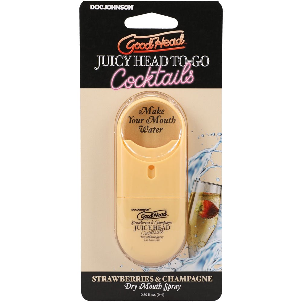 Goodhead Juicy Head Cocktails Dry Mouth Spray to - Go - Strawberries/champagne - TruLuv Novelties