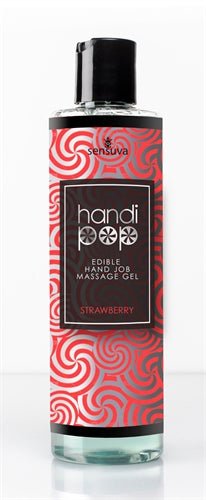 Handi Pop Handjob Massage Gel - Strawberry - 4.2 Oz. - TruLuv Novelties