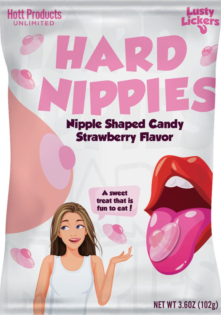 Hard Nippies Candies - Nipple Shaped Candy - Strawberry - TruLuv Novelties
