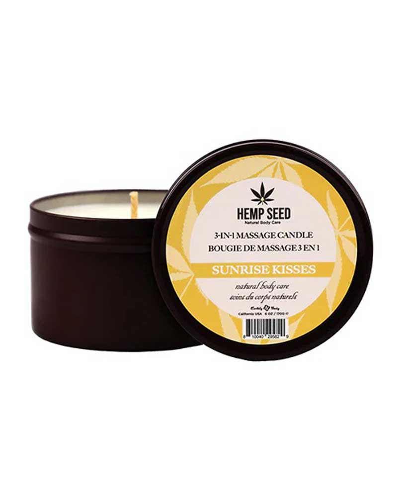 Hemp Seed 3-in-1 Massage Candle - 6 Oz - TruLuv Novelties