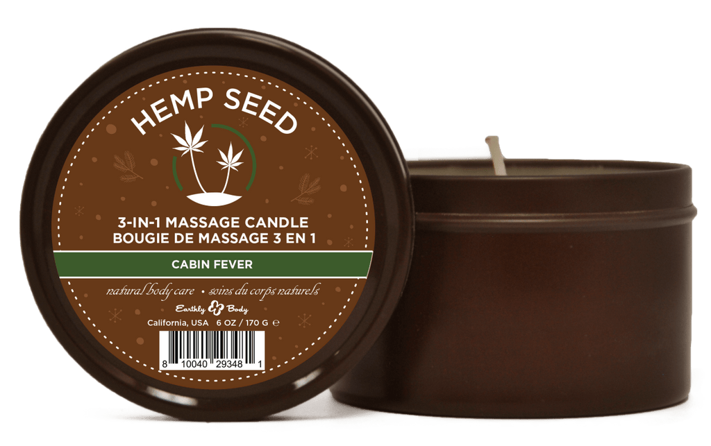 Hemp Seed 3 - in - 1 Massage Candle Cabin Fever 6oz/ 170 G - TruLuv Novelties