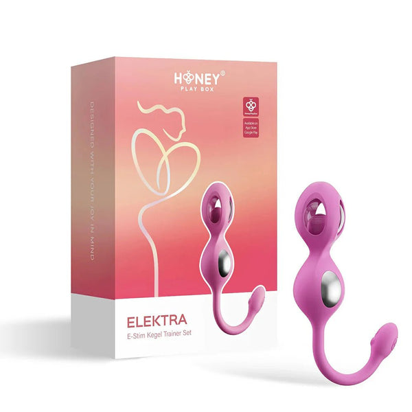 Honey Play Box Elektra App - Controlled E - Stim Kegel Training Set Pink - TruLuv Novelties