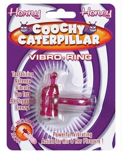 Horny Honey Vibro Ring Coochy Caterpillar - Magenta - TruLuv Novelties