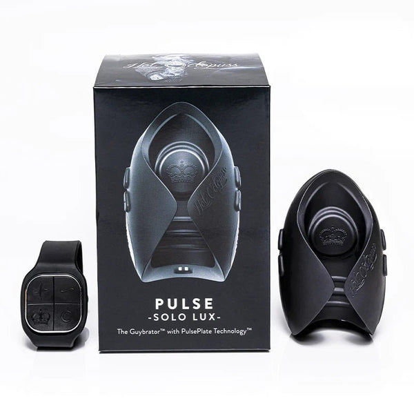 Hot Octopuss Pulse Solo Lux Rechargeable Remote - Controlled Vibrating Stroker Black - TruLuv Novelties