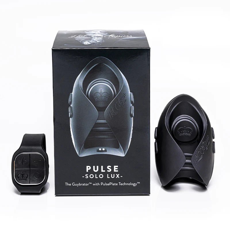 Hot Octopuss Pulse Solo Lux Rechargeable Remote - Controlled Vibrating Stroker Black - TruLuv Novelties