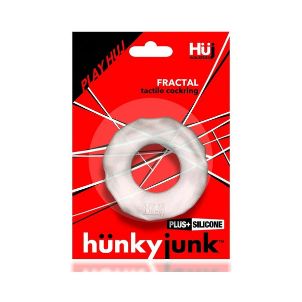 Hunkyjunk Fractal Tactile Cockring Clear Ice - TruLuv Novelties