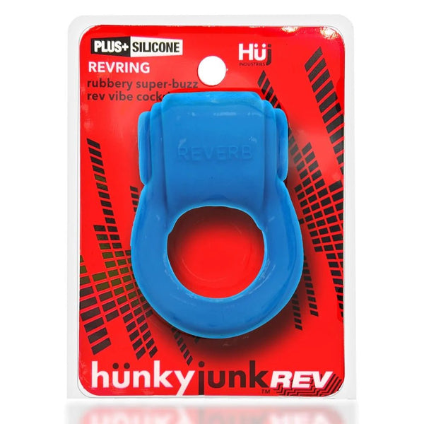 Hunkyjunk Revring Cockring with Bullet Vibrator Teal Ice - TruLuv Novelties