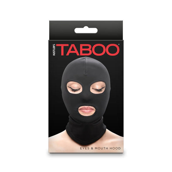 Hustler Taboo Eyes&Mouth Hood Black - TruLuv Novelties