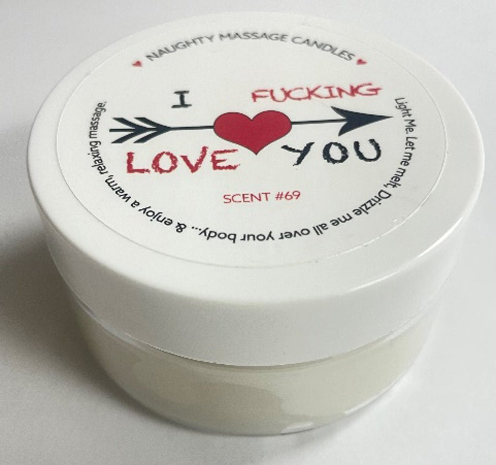 I F-Ing Love You Massage Candle - Madagascar Vanilla 1.7 Oz - TruLuv Novelties