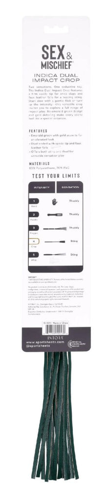 Indica Dual Impact Crop - Green - TruLuv Novelties