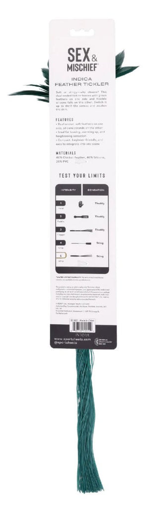 Indica Feather Tickler - Green - TruLuv Novelties