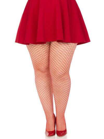 Industrial Net Pantyhose 1x 2x Red - TruLuv Novelties