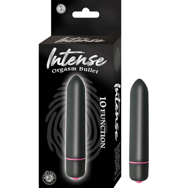 Intense Orgasm Bullet 10 Function Waterproof Black - TruLuv Novelties