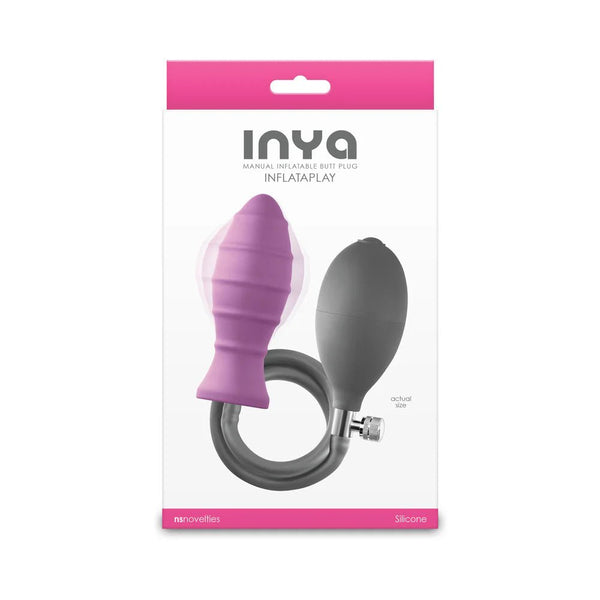 INYA InflataPlay Manual Inflatable Butt Plug Pink - TruLuv Novelties
