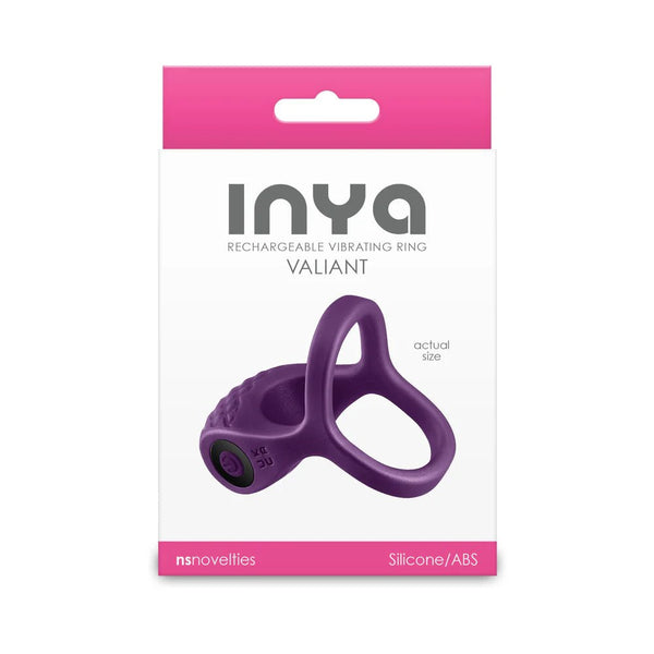 INYA Valiant Rechargeable Vibrating Ring Berry - TruLuv Novelties