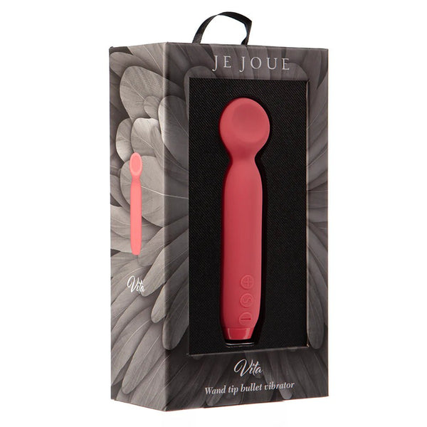 Je Joue Vita Rechargeable Silicone Wand Tip Bullet Vibrator Watermelon Pink - TruLuv Novelties