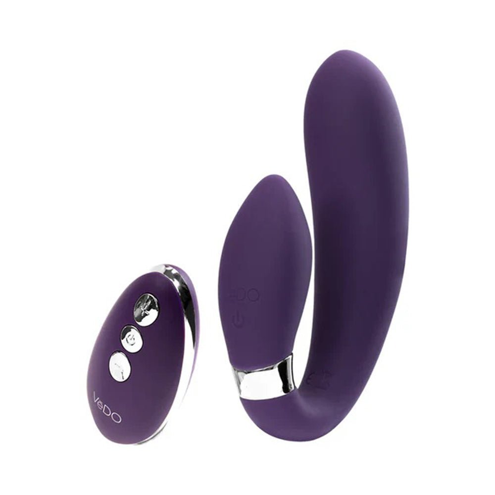 Jeni C - Shaped Dual Motor Vibe With Remote - Purple - TruLuv Novelties