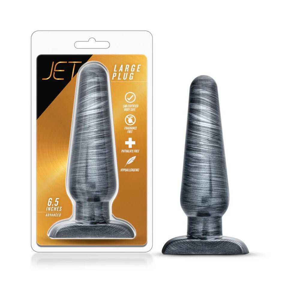Jet Large Plug Carbon Metallic Black - TruLuv Novelties