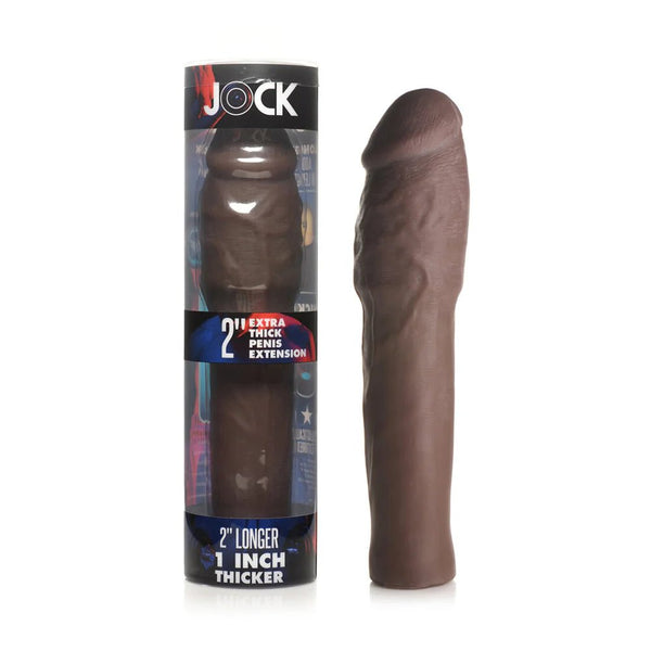 Jock Extra Thick Penis Extension Sleeve 2 in. Dark - TruLuv Novelties