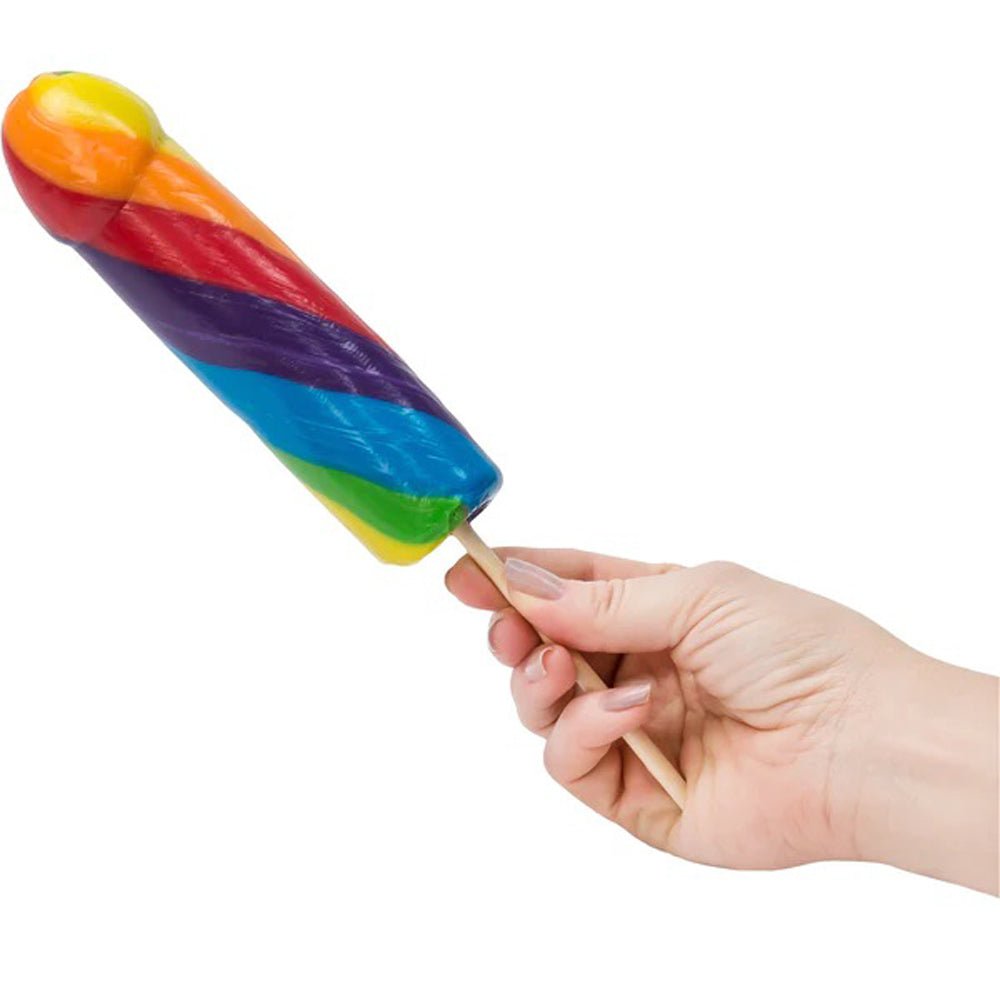 Jumbo Rainbow Cock Pops 6 Piece Display - TruLuv Novelties