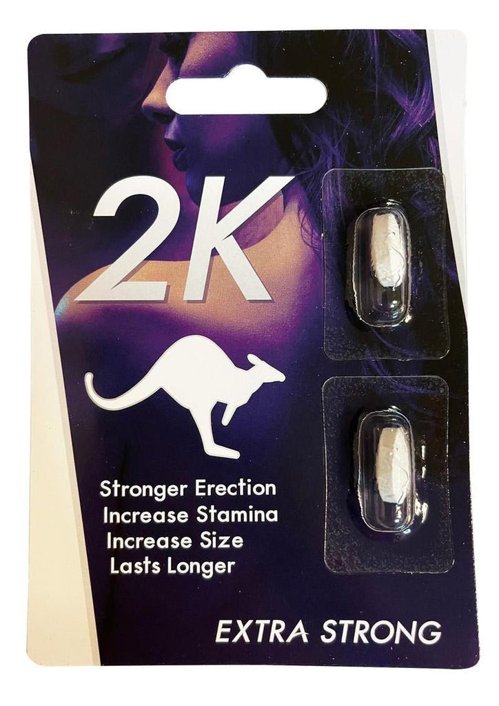 Kangaroo 2k - White - Extra Strong - 30 Count Display - 2ct Blister - TruLuv Novelties