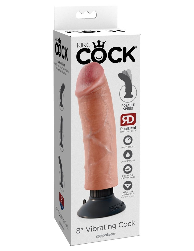 King Cock 8-Inch Vibrating Cock - TruLuv Novelties