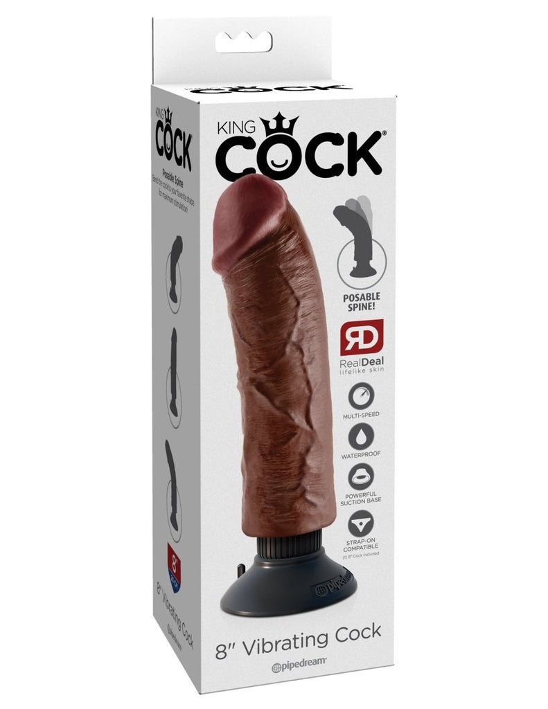 King Cock 8-Inch Vibrating Cock - TruLuv Novelties