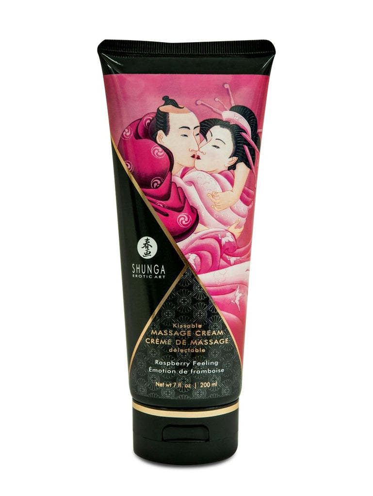 Kissable Massage Cream - Raspberry Feeling - 7 Fl. Oz. / 200 ml - TruLuv Novelties