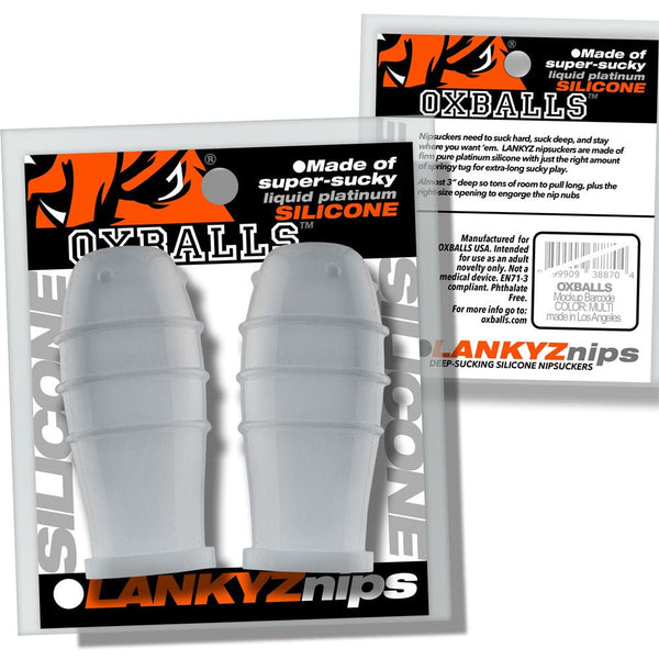 Lankyz Silicone Nipsuckers - Clear Silicone - TruLuv Novelties