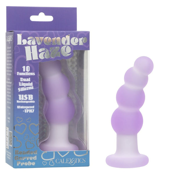 Lavender Haze Beaded Curved Probe - Purple - TruLuv Novelties