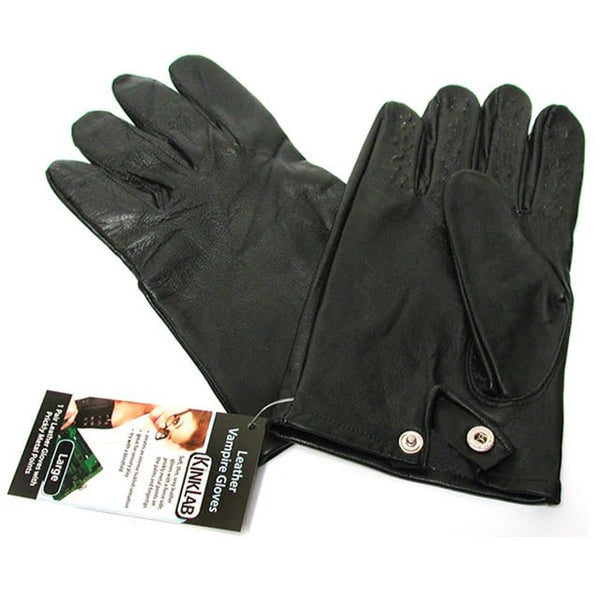 Leather Vampire Gloves (Large) - TruLuv Novelties