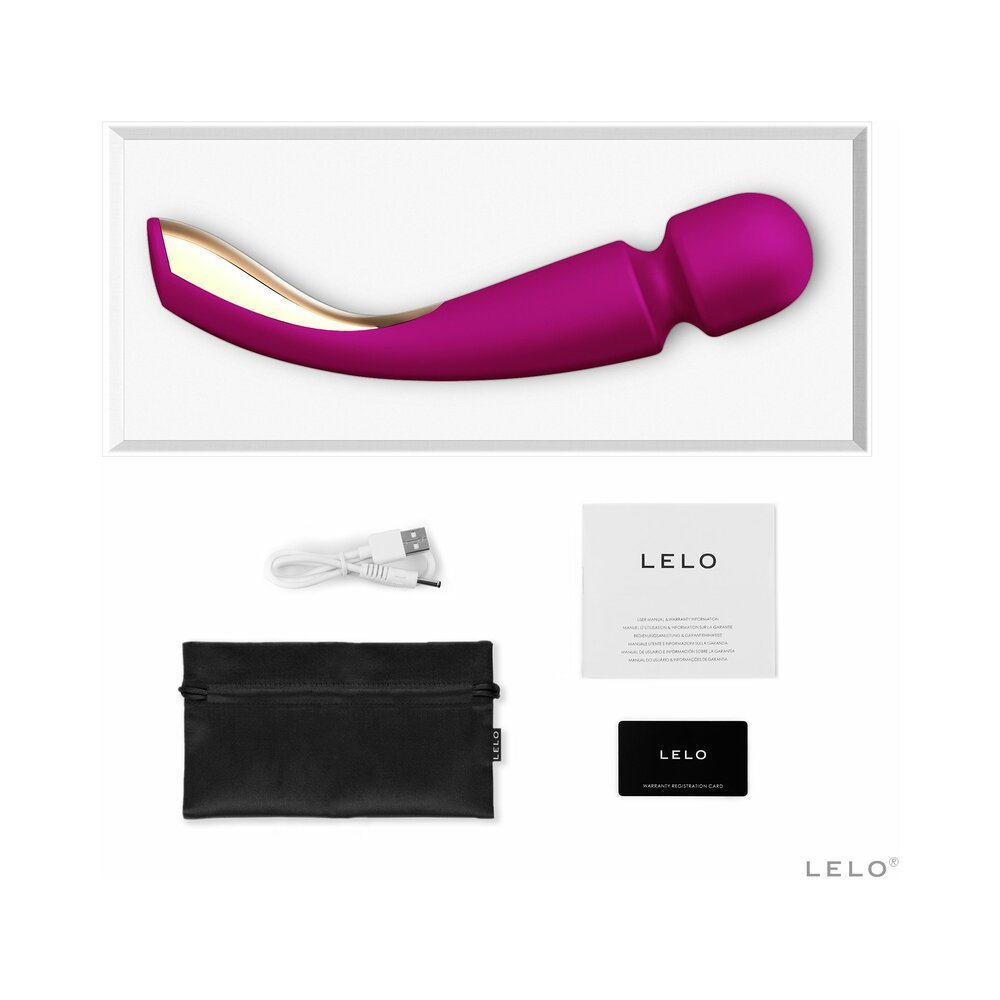 LELO SMART WAND 2 Large Rechargeable Wand Vibrator Deep Rose - TruLuv Novelties