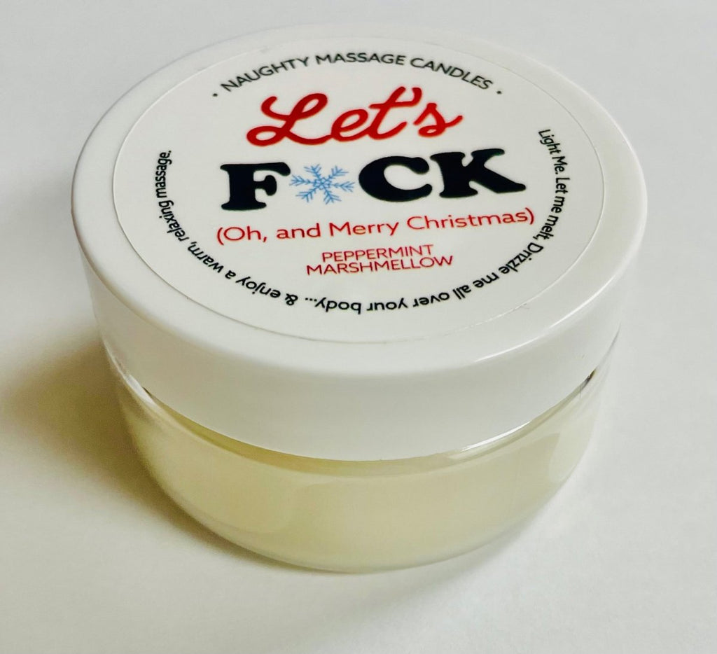 Let's Fuck Massage Candle - Peppermint Marshmallow 1.7 Oz - TruLuv Novelties