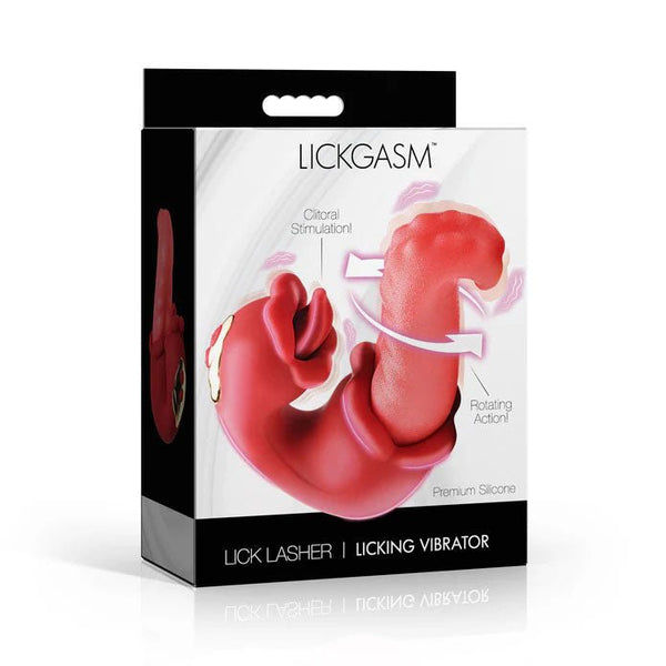 Lickgasm Lick Lasher Licking Vibrator - Red - TruLuv Novelties