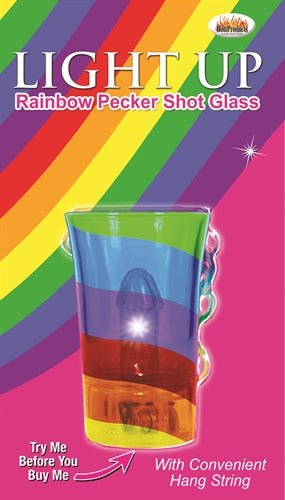 Light Up Rainbow Pecker Shot Glass - TruLuv Novelties